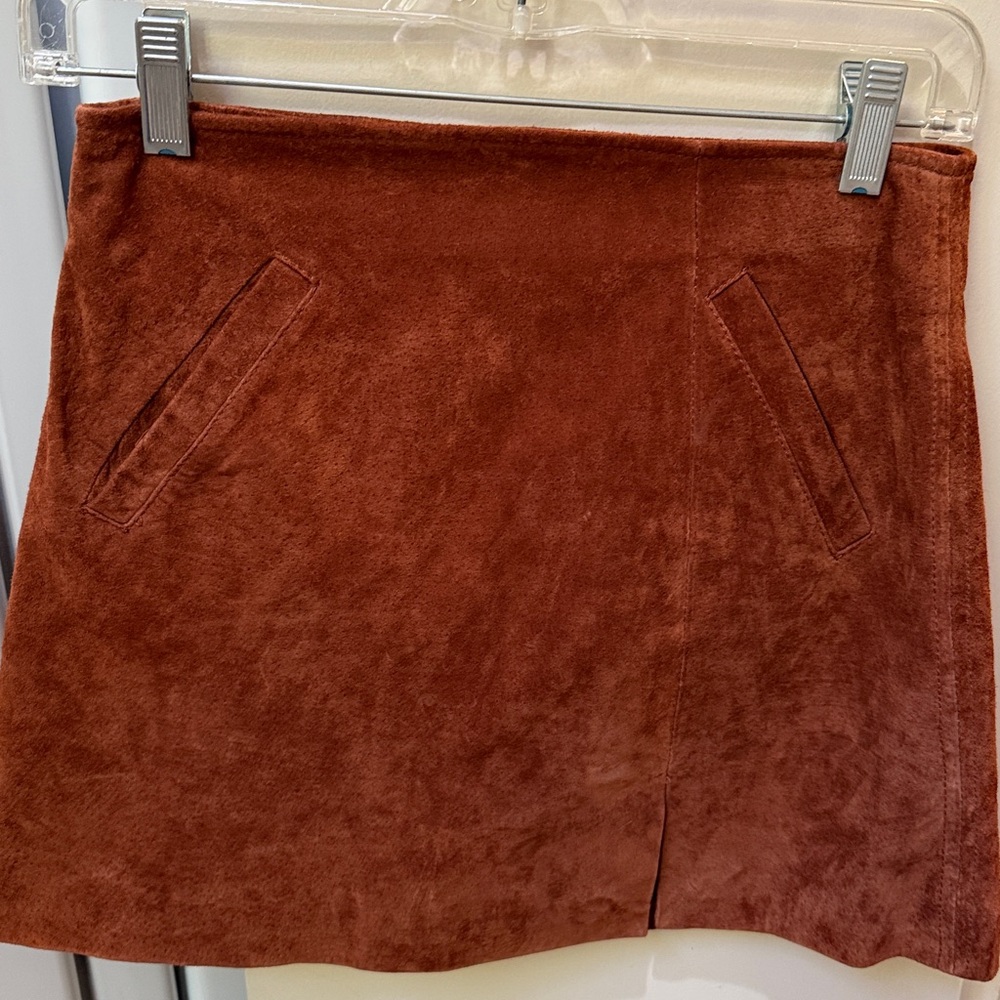 Blank NYC Rust suede Mini Skirt